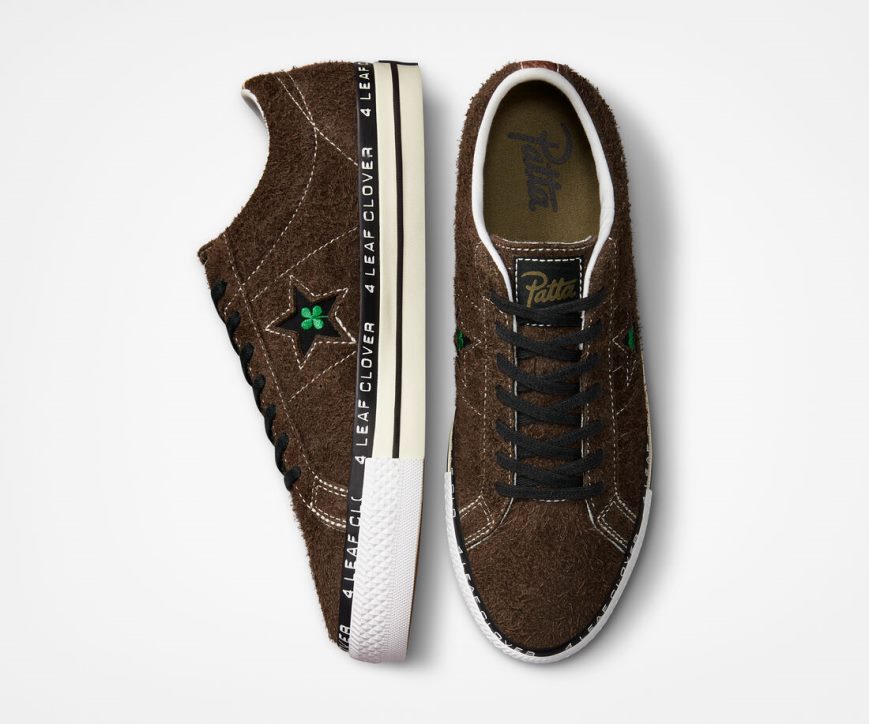 Pánské Boty Nízké Converse x Patta Four-Leaf Clover One Star Pro Olivy Zelené Bílé | CZ NZVB78